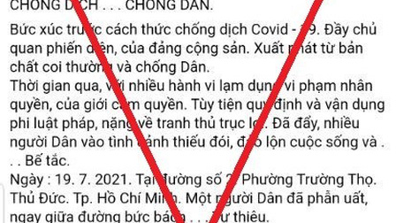 TP Hồ Chí Minh phản hồi thông tin sai sự thật về việc người dân bức xúc tự thiêu