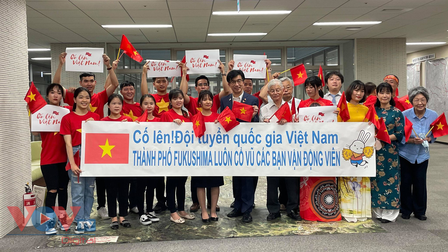 Thành phố Fukushima cổ động cho đoàn thể thao Việt Nam tham dự Olympic