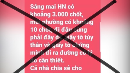 Bác bỏ tin đồn Hà Nội có 3.000 chốt phòng chống dịch Covid-19