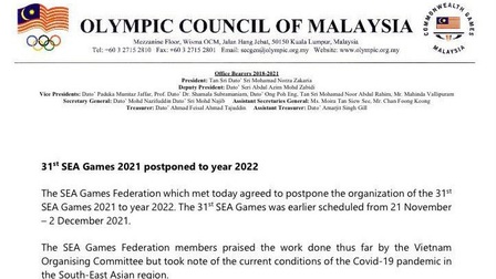 AFP: 'Hoãn SEA Games tại Việt Nam sang năm 2022'