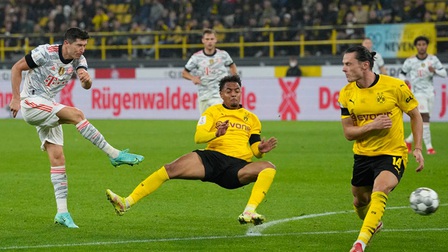 Lewandowski lập cú đúp, Bayern hạ Dortmund giành Siêu Cúp Đức