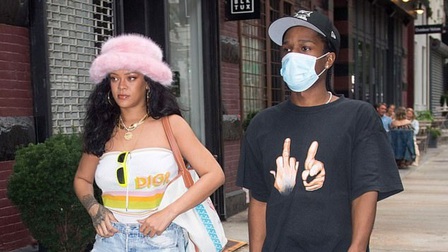 Tỷ phú Rihanna giản dị đi mua sắm cùng bạn trai