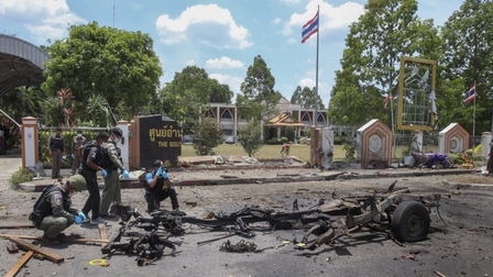 Nổ bom xe khiến hơn 30 người thương vong ở miền nam Thái Lan