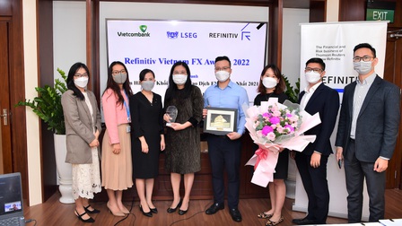 Vietcombank nhận giải thưởng Refinitiv Vietnam FX Award với danh hiệu Best FXall Taker