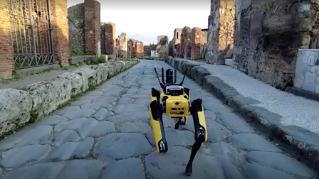 Robot tuần tra bảo vệ công viên khảo cổ Pompeii