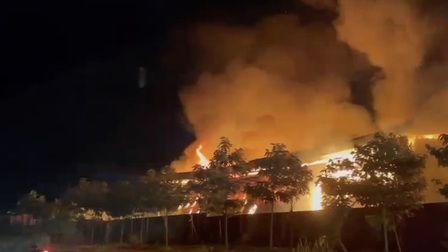 Đồng Nai: Điều tra vụ cháy lớn trong nhà máy sợi tại huyện Định Quán