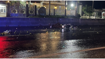 Thanh niên đi xe máy tử vong vì tông vào xe tải chắn ngang Quốc lộ 1 ở Bình Thuận
