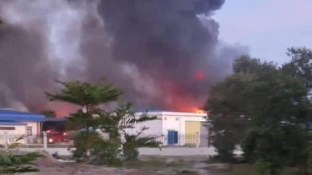 Đã dập tắt đám cháy lớn tại Công ty dệt may Scavi, tỉnh Thừa Thiên Huế