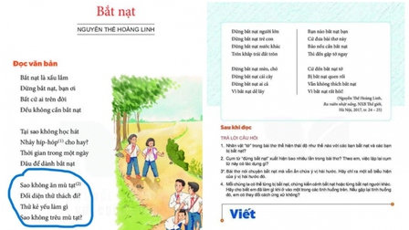 Bài thơ "Bắt nạt" trong sách Ngữ văn lớp 6 lại bị chê ngây ngô