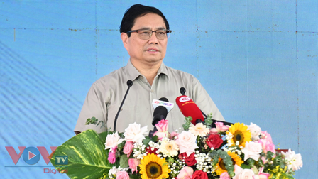 Thủ tướng Phạm Minh Chính dự khởi công Dự án đầu tư xây dựng cầu Đại Ngãi trên Quốc lộ 60