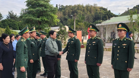 Thủ tướng Phạm Minh Chính thăm Đồn Biên phòng Huổi Luông, tỉnh Lai Châu