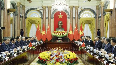 Chủ tịch nước Võ Văn Thưởng hội kiến Tổng Bí thư, Chủ tịch nước Trung Quốc Tập Cận Bình