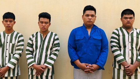 Bình Dương: Vác hung khí chém cảnh sát hình sự giả, 4 thanh niên bị tạm giữ