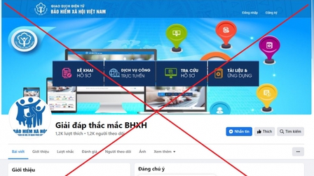 Cảnh báo Fanpage giả mạo cơ quan BHXH Việt Nam để lừa đảo