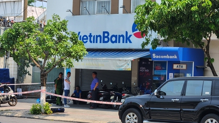 Nghi xảy ra cướp tại Phòng giao dịch Ngân hàng Vietinbank đóng trên đường Đống Đa, Đà Nẵng