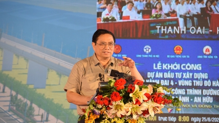 Thủ tướng Phạm Minh Chính tuyên bố khởi công Dự án đầu tư xây dựng đường Vành đai 4 – Vùng thủ đô Hà Nội