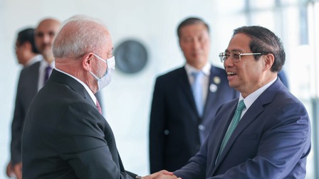 Thủ tướng Phạm Minh Chính hội đàm với Tổng thống Brazil Lula da Silva