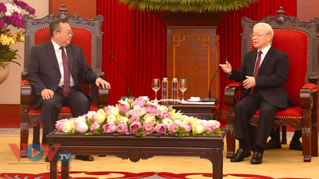 Tổng Bí thư Nguyễn Phú Trọng tiếp Trưởng Ban Liên lạc đối ngoại TƯ ĐCS Trung Quốc