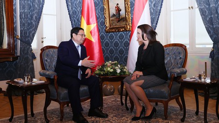 Thủ tướng Chính phủ Phạm Minh Chính hội kiến Tổng thống Hungary Katalin Novak 