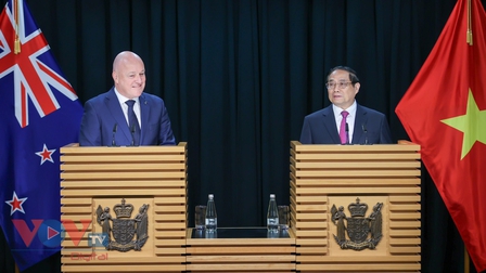 Thủ tướng New Zealand và Thủ tướng Phạm Minh Chính thông tin về kết quả hội đàm