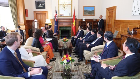 Thủ tướng Phạm Minh Chính hội kiến Chủ tịch Quốc hội và Toàn quyền New Zealand  
