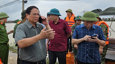 Thủ tướng Phạm Minh Chính chỉ đạo khẩn về công tác chống lũ tại Bắc Giang