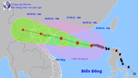 Bão số 3 đổi hướng mạnh cấp 15, giật cấp 17