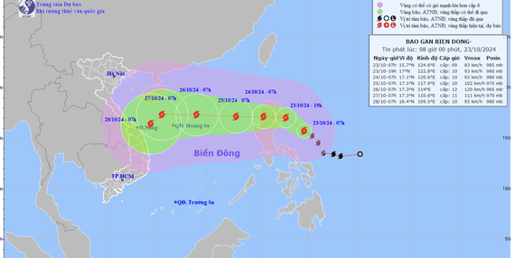 Tin bão gần Biển Đông (bão TRAMI)