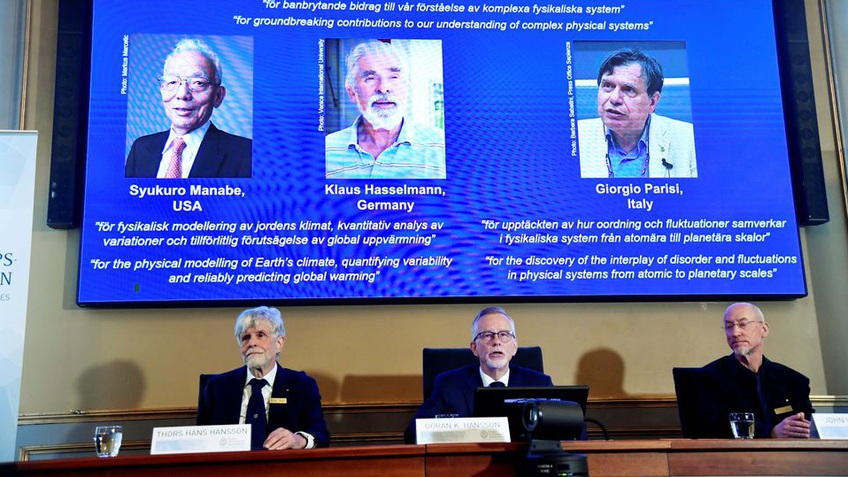 Giải thưởng Nobel Vật lý 2021 tôn vinh các nghiên cứu đột phá từ khí hậu, nguyên tử tới hành tinh