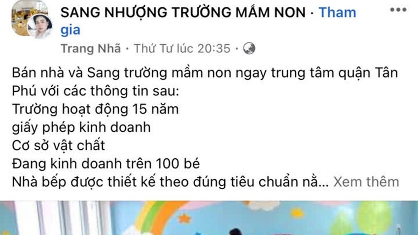 Không gánh được chi phí, nhiều chủ cơ sở mầm non ở TP.HCM phải rao bán trường