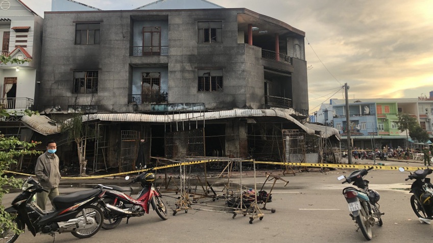Kiên Giang: Cháy cửa hàng quần áo, 4 người trong 1 gia đình thiệt mạng