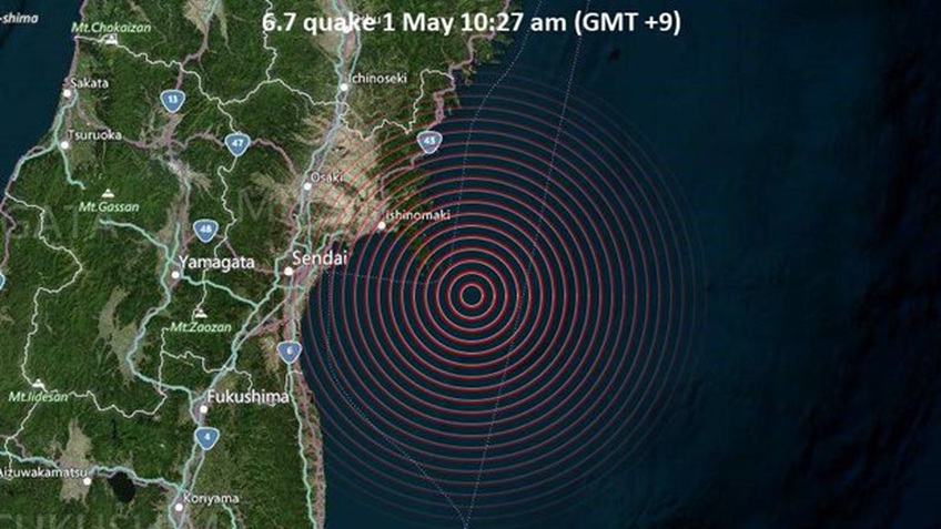 Động đất 6,6 độ richter tại Nhật Bản, chưa có cảnh báo sóng thần