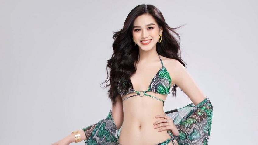 Hoa hậu Đỗ Thị Hà nóng bỏng trong bộ ảnh bikini họa tiết da rắn