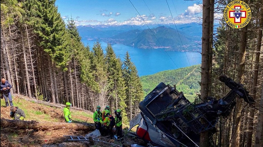 Italy: Tai nạn cáp treo làm ít nhất 13 người thiệt mạng