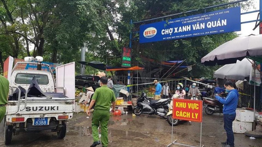 Tạm thời cách ly y tế chợ Xanh và tòa CT3B Khu đô thị Văn Quán, Hà Nội