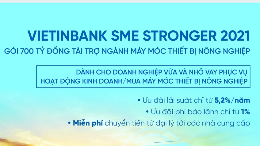 VietinBank tung gói 700 tỷ đồng tài trợ ngành máy móc thiết bị nông nghiệp