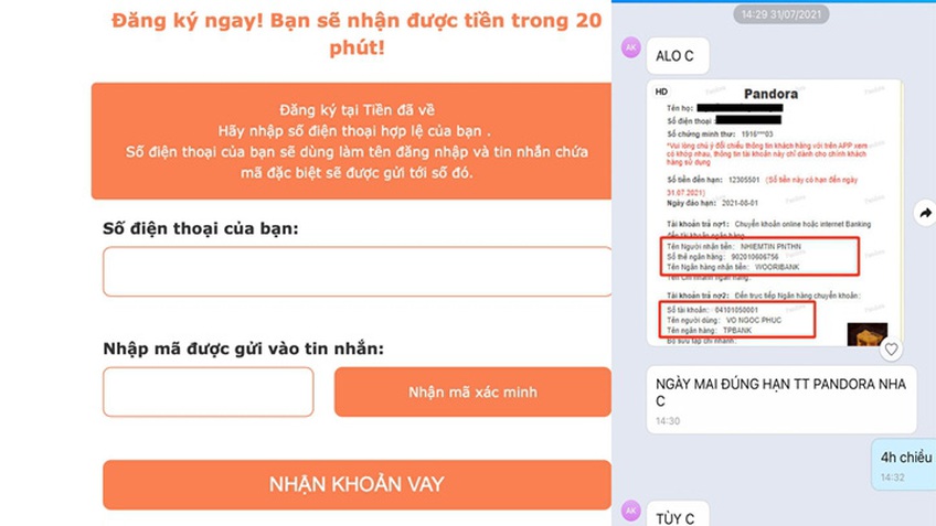 Vay online 90 triệu, phải trả 200 triệu, người phụ nữ liên tục bị hăm dọa