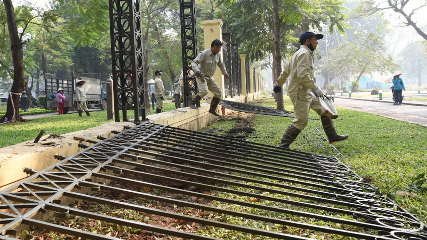 Chính thức hạ rào để Công viên Thống Nhất trở thành không gian mở