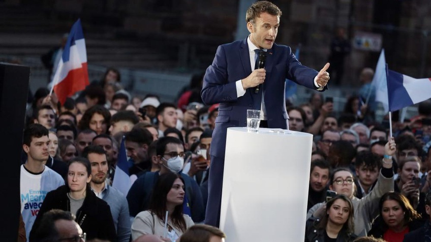 Tổng thống Pháp Macron: 'Bầu cử Pháp là trưng cầu ý dân về tương lai Châu Âu'