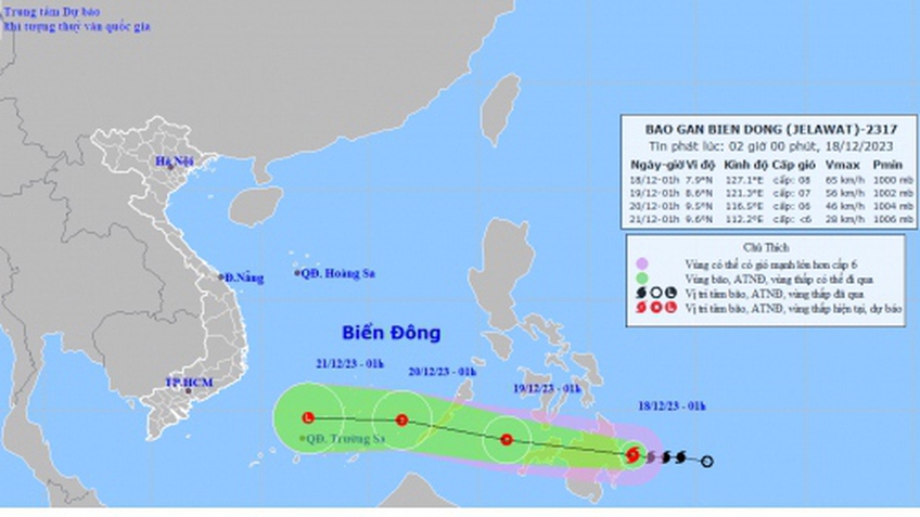 Bão Jelawat tiến vào Biển Đông và suy yếu thành áp thấp nhiệt đới