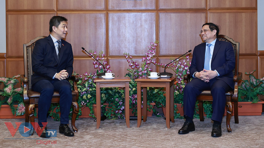 Thủ tướng Chính phủ Phạm Minh Chính hội kiến Chủ tịch Quốc hội Singapore Tan Chuan Jin