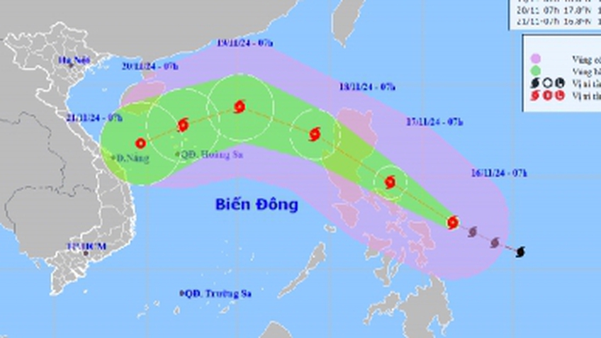 Xuất hiện bão Man-Yi gần Biển Đông mạnh lên thành siêu bão