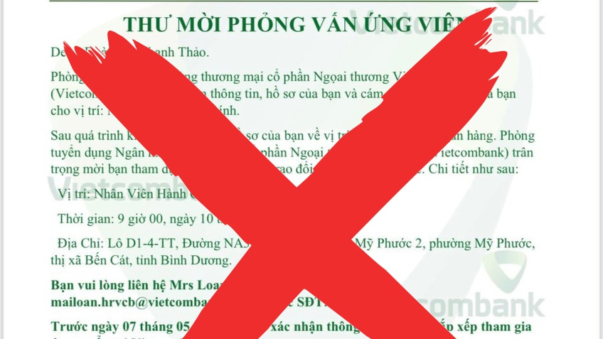 Cảnh báo tình trạng giả mạo Vietcombank thực hiện các hành vi có dấu hiệu lừa đào, chiếm đoạt tài sản