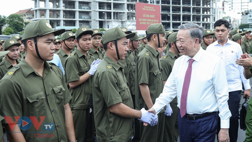 Chủ tịch nước Tô Lâm dự lễ ra mắt Lực lượng tham gia bảo vệ an ninh, trật tự ở cơ sở tại Thành phố Hồ Chí Minh