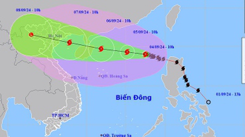 Bão số 3 giật cấp 15 trên vùng biển phía Đông khu vực Bắc Biển Đông